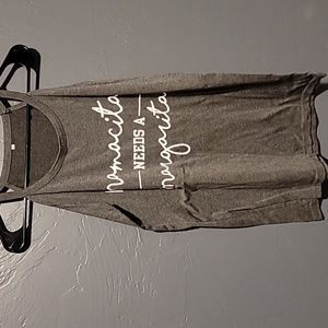 NWOT Mamacita Needs a Margarita Tank Top Small Blue Graphic Funny Vacation Top